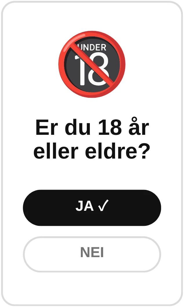 Er du 18 år eller eldre? JA eller NEI