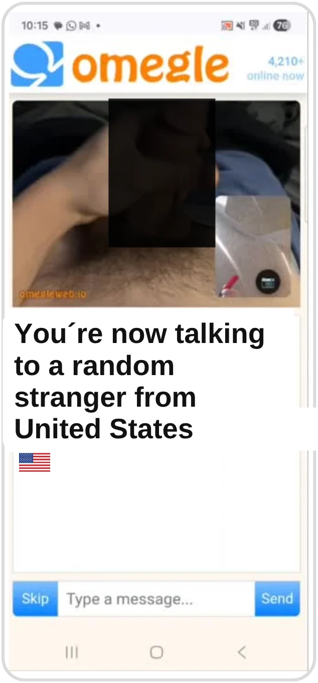 Omegle: You're now talking to a random stranger from United States